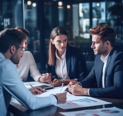 Berater und Kundin besprechen gemeinsam ein Projekt am Laptop – Projektmanagement von SimpleConsultIT