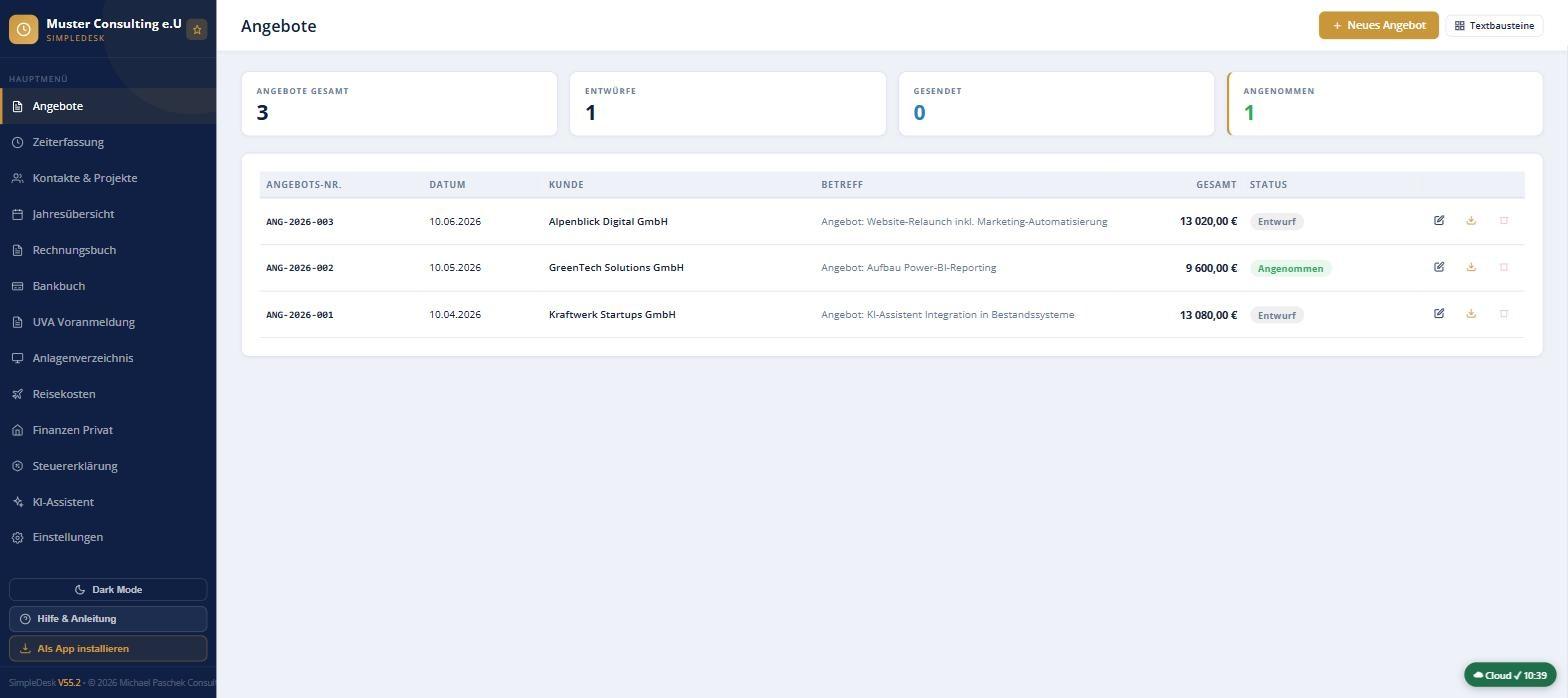 SimpleDesk – Angebote