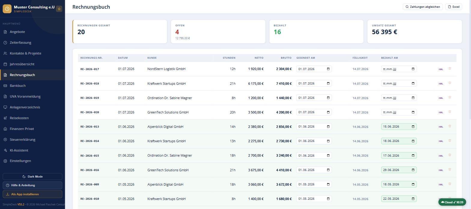 SimpleDesk – Rechnungsbuch